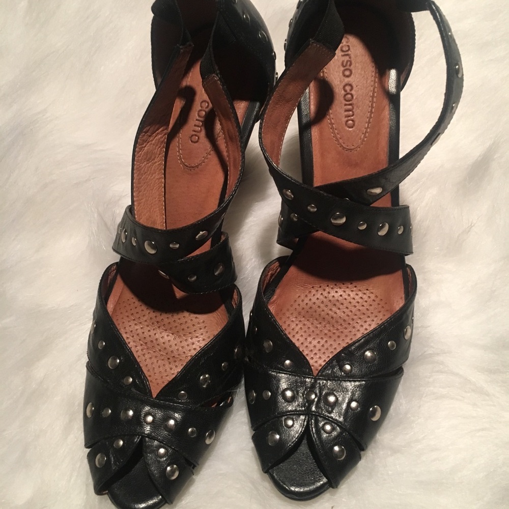 Corso Cosmo studded black heels size 10